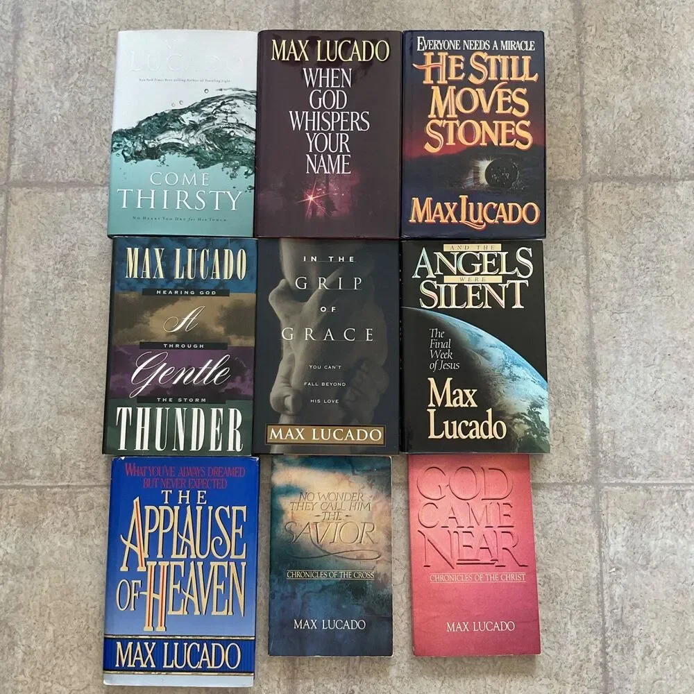 Max Lucado Lot of 9 Books 1 Signed Book Christian Theology 7 Hardbacks 2 PB